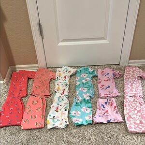 4T Toddler Girl Summer Pajama Lot